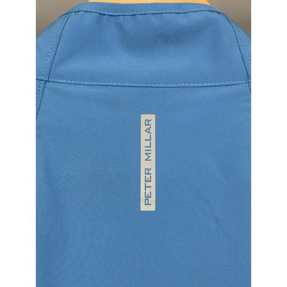 Peter Millar Crown Crafted Men’s XXL Flex Adapt ½ Zip Pullover Golf Vest Blue - Picture 6 of 15